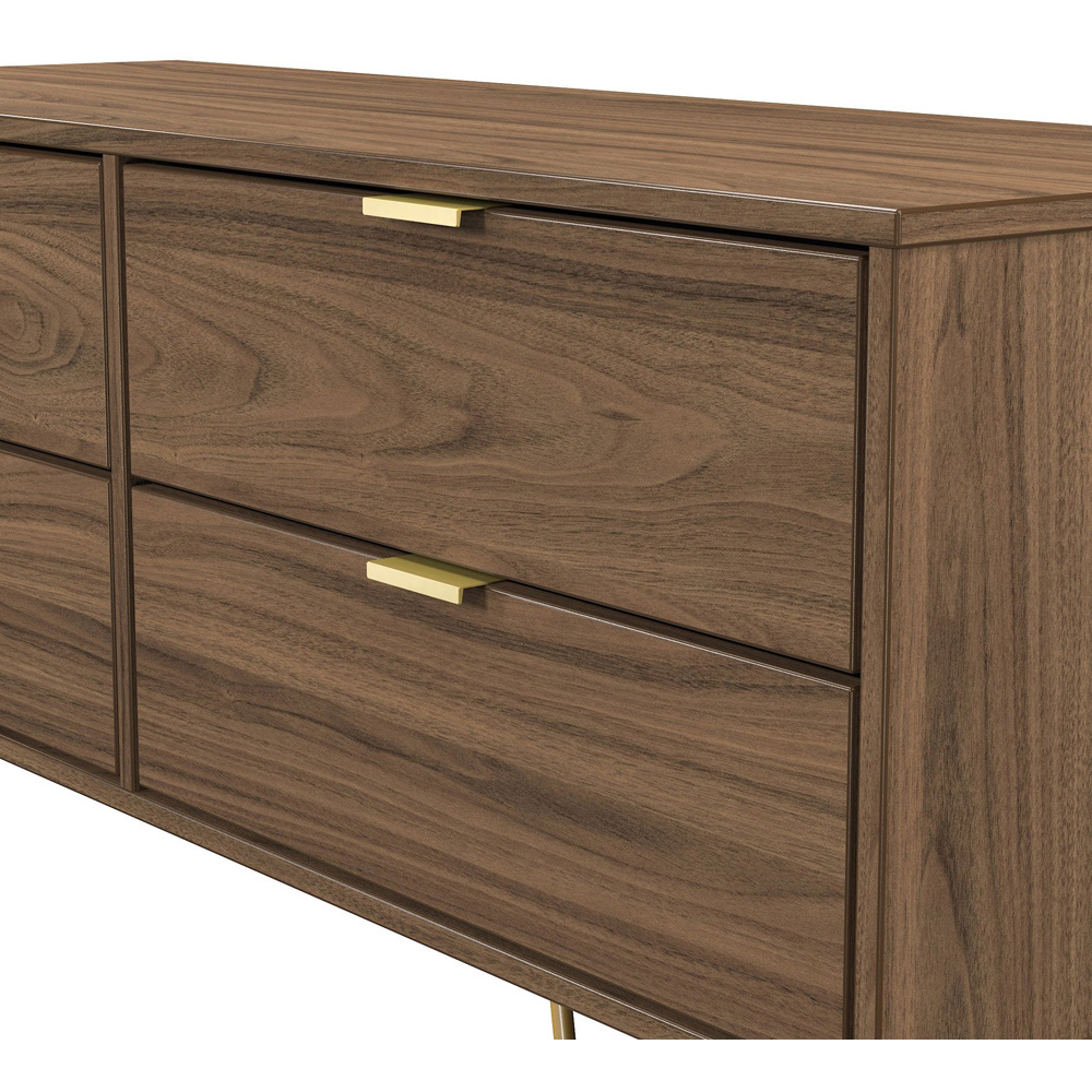 Crowndale Hong Kong 4 Drawer Carini Walnut Bed Box Ready Assembled Image 5