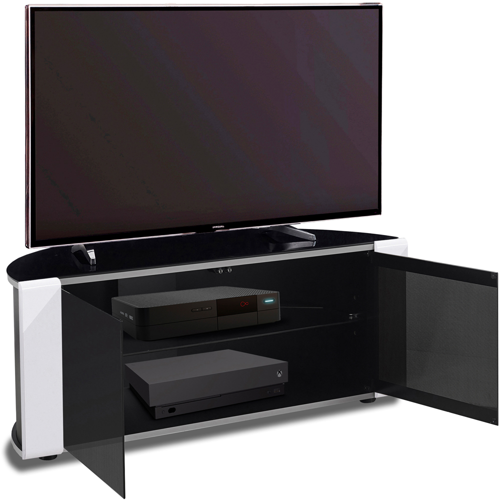 MDA Designs Sirius 850 2 Door Black and White TV Cabinet Image 7