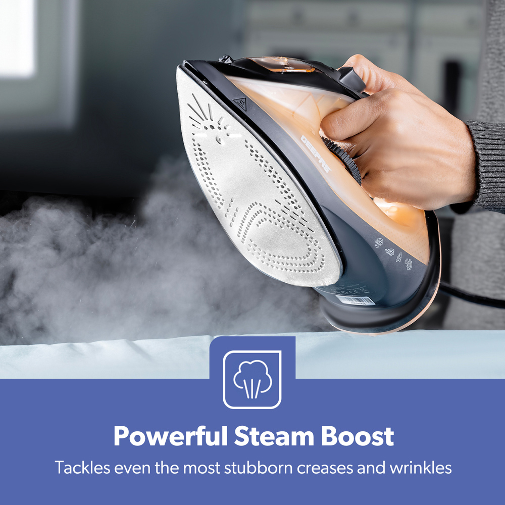 Geepas GSI7783UK-GD Dry and Wet Steam Iron 1800W Image 3