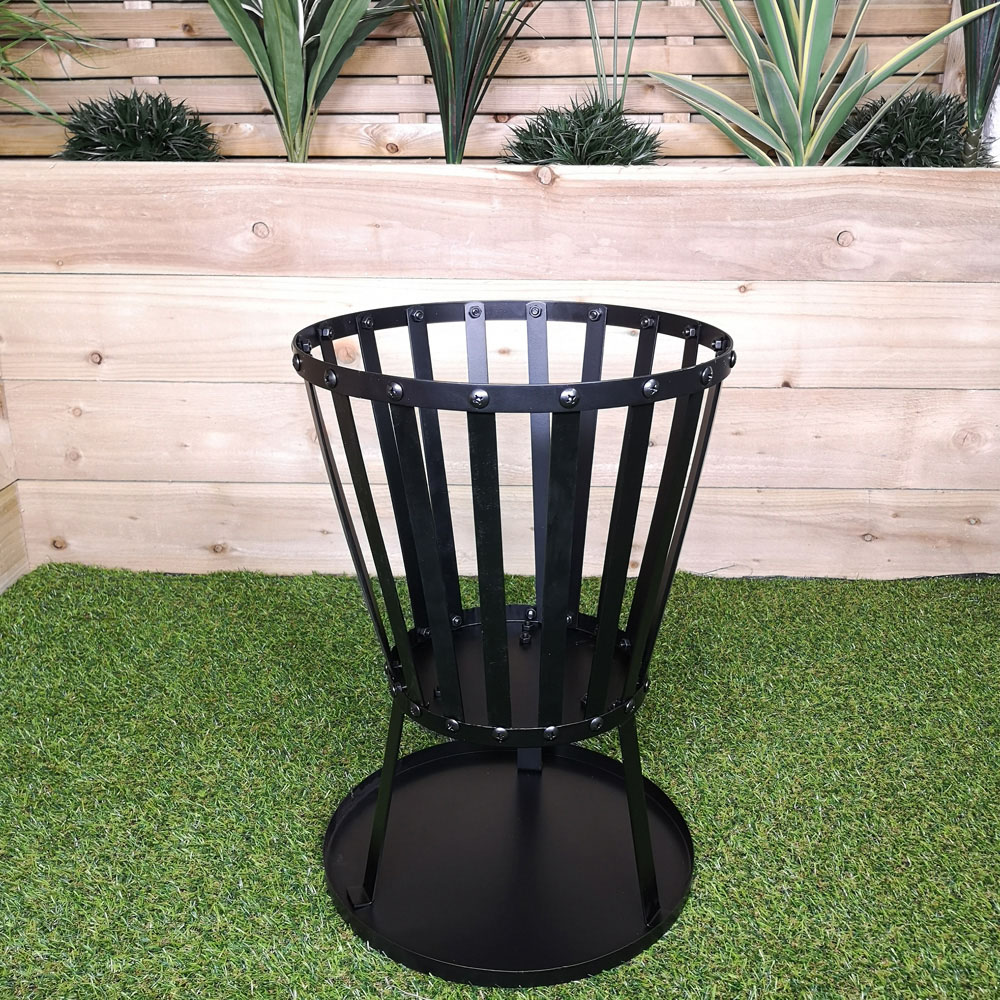 Samuel Alexander Black Steel Round Fire Pit Image 2