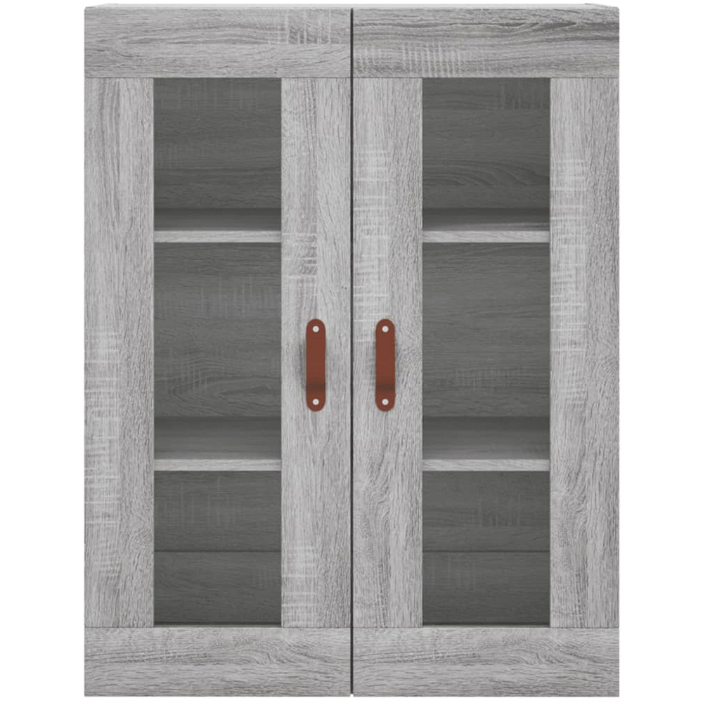 vidaXL 2 Door 3 Shelf Grey Sonoma Wall Mounted Cabinet Image 4
