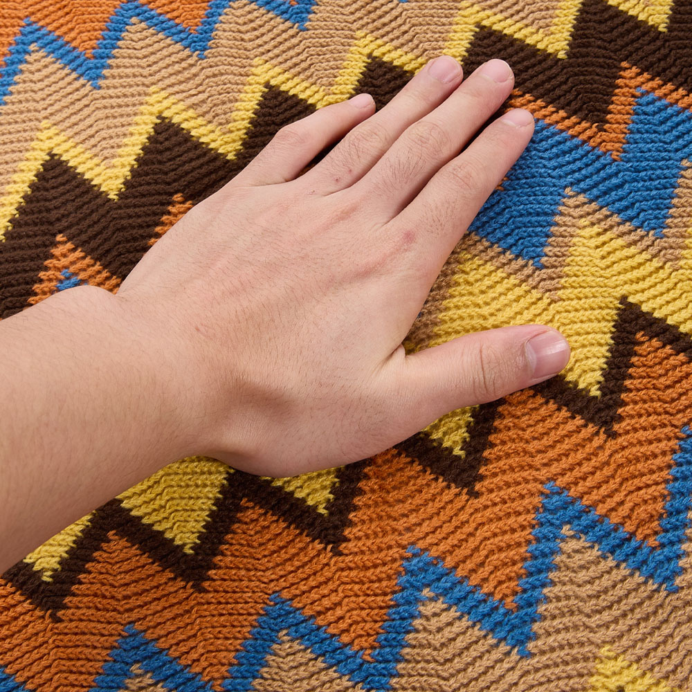 Living and Home Bohemian Brown Wave Sofa Throw Blanket with Tassels 170 x 127cm Image 5