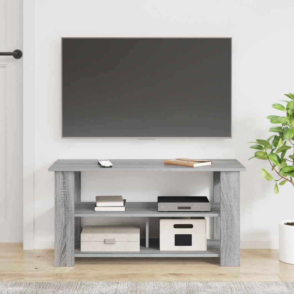 vidaXL 3 Shelf Grey Sonoma TV Stand Image 8