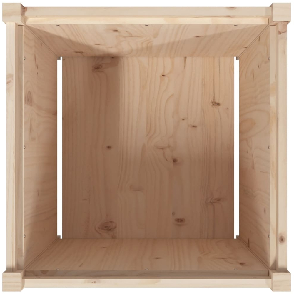 vidaXL Natural Solid Pine Wood Garden Planter 60 x 60 x 60cm Image 7
