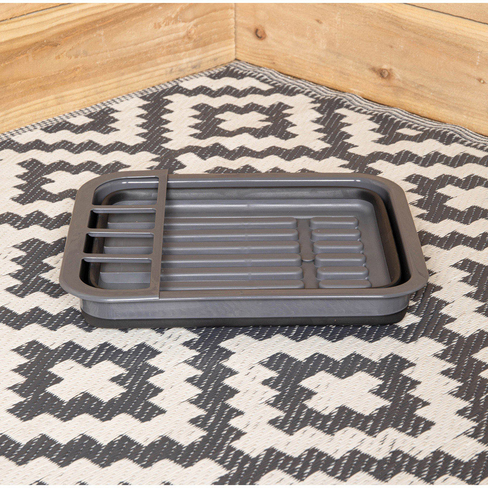Samuel Alexander Black and Grey Collapsible Folding Sink Dish Drainer 37cm Image 5