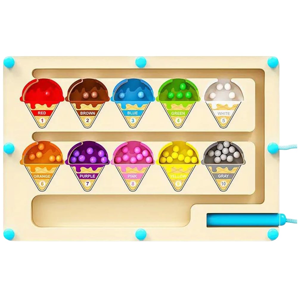 Dyzi Kids Magnetic Colourful Number Maze Play Set Image 1