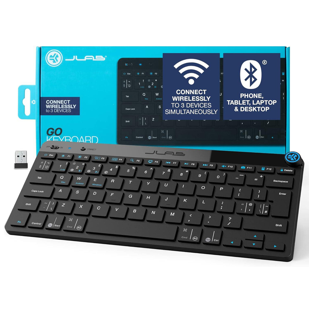 Dyzi JLAB Multi Device Wireless Black Portable Keyboard Image 2