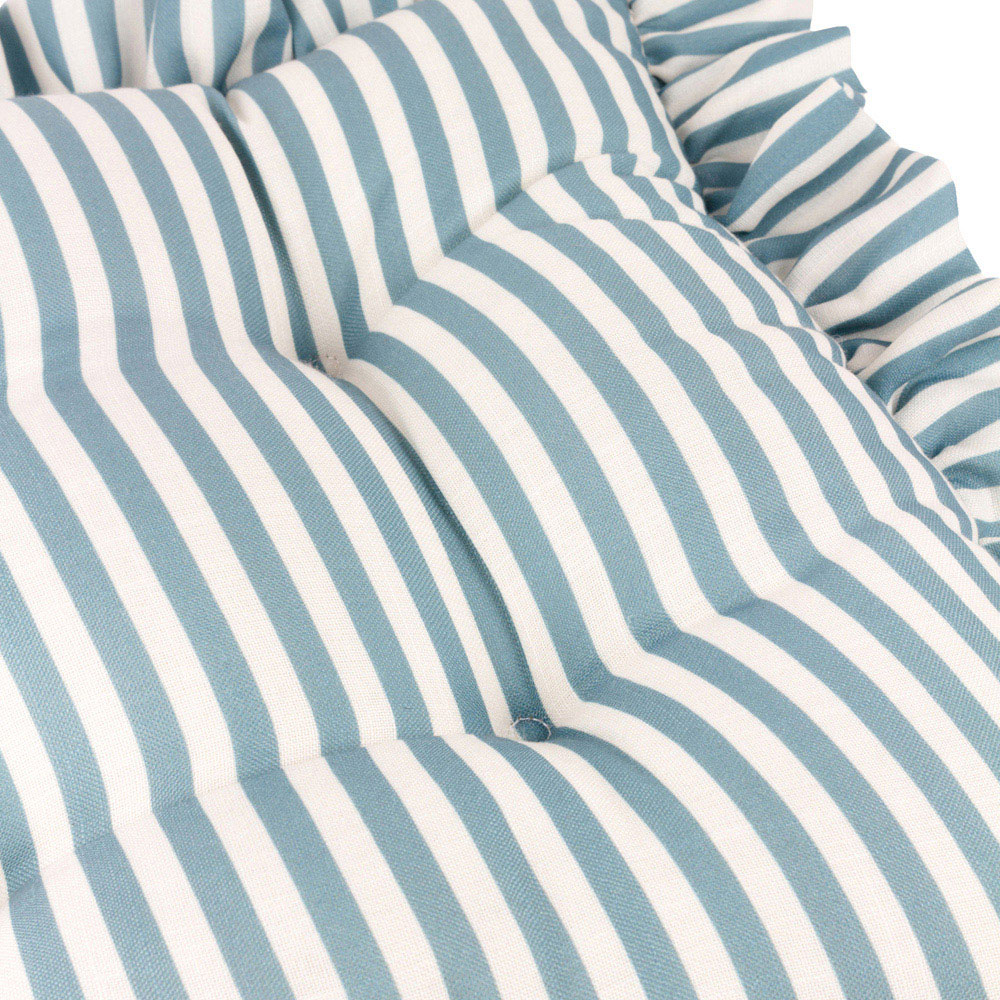 Wylder Millie Blue Ruffle Seat Pad 40 x 40cm 2 Pack Image 5