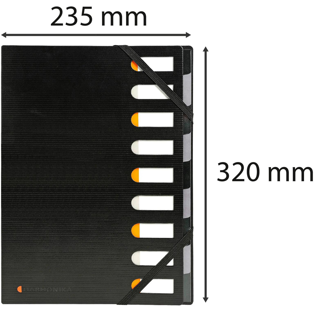 Exacompta Harmonika 9 Sections Black A4 Multi Part File 5 Pack Image 8