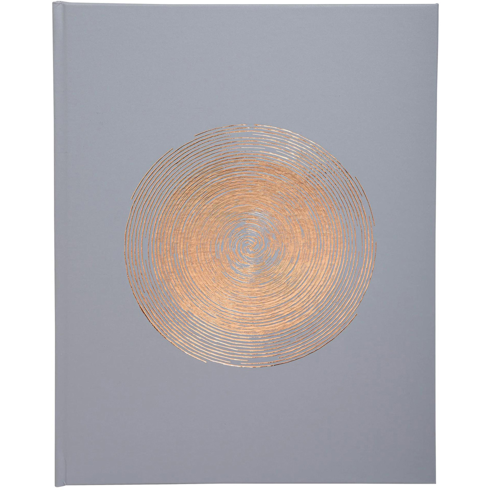 Exacompta Ellipse Grey Rose Gold Embossed Guest Book with Gold Edges 100 Pages Image 3