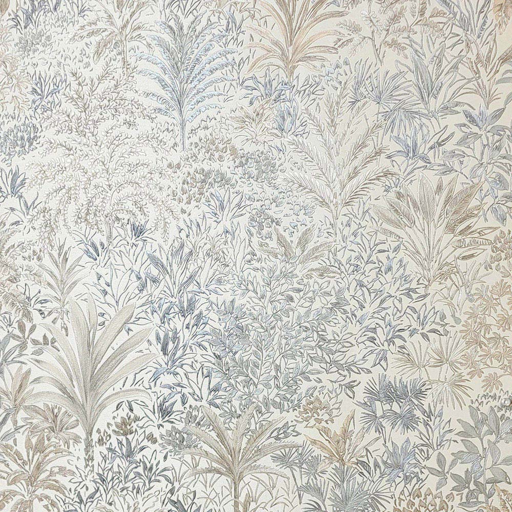 Vymura Capri Palm Landscape Natural and Grey Vinyl Wallpaper Image 1