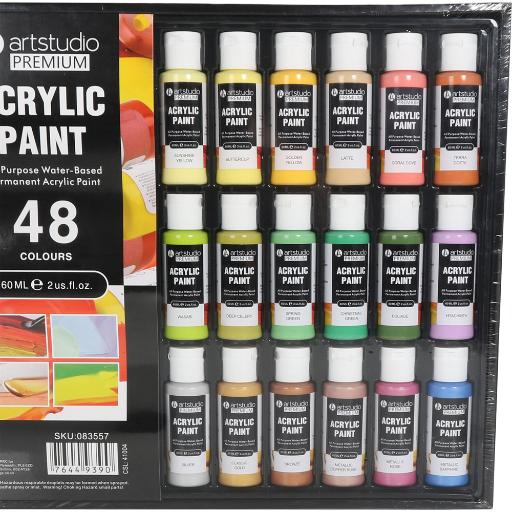 Art Studio Premium Acrylic Paint Set Image 3