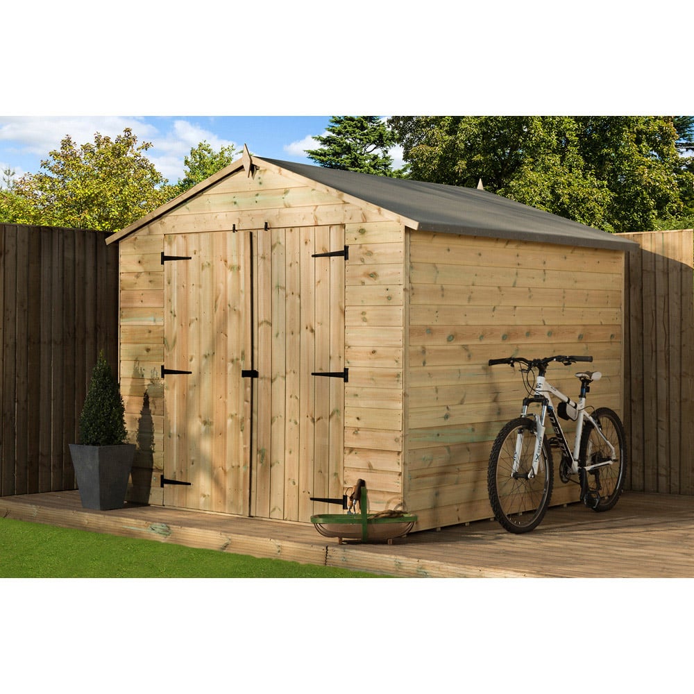 Empire Sheds 9500 8 x 8ft Double Door Tongue and Groove Apex Garden Shed Image 2
