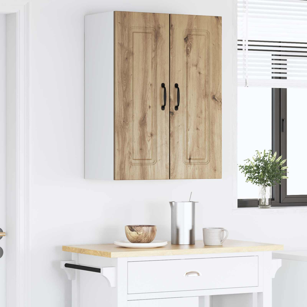 vidaXL Kalmar Single Door Artisan Oak Wall Kitchen Cabinet 2 Pack Image 9