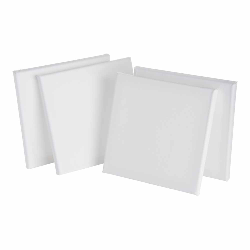 Wilko Square Canvases 20 x 20cm 4 pack Image