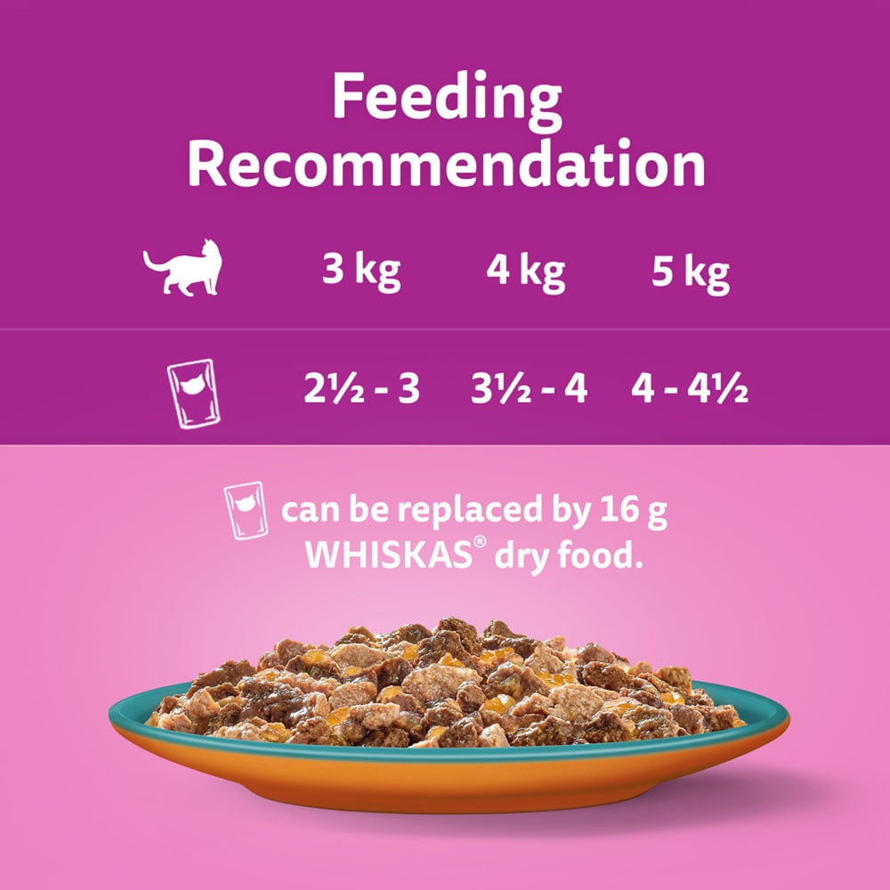 Whiskas 1+ Duo Surf and Turf in Jelly Adult Wet Cat Food 85g 40 Pack Image 6
