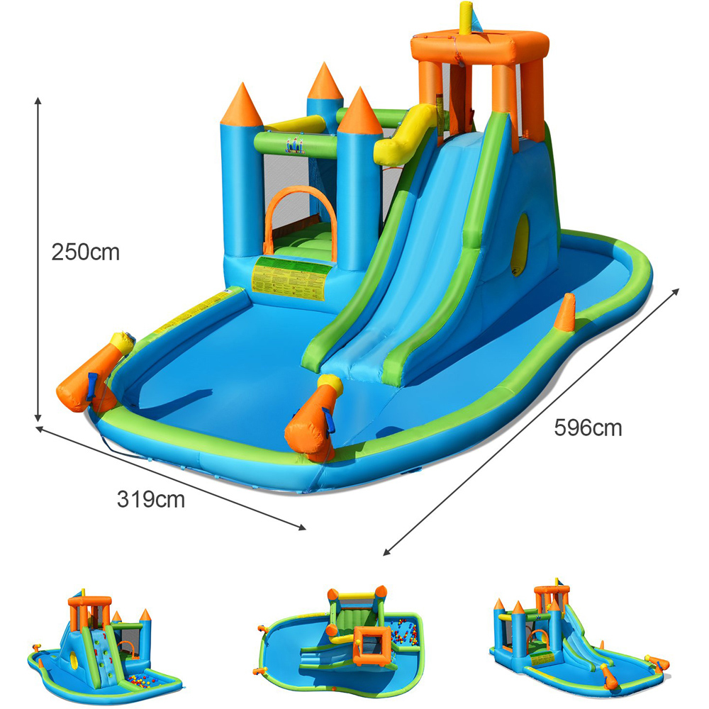 Costway Inflatable Bouncy Castle with Slide Image 9