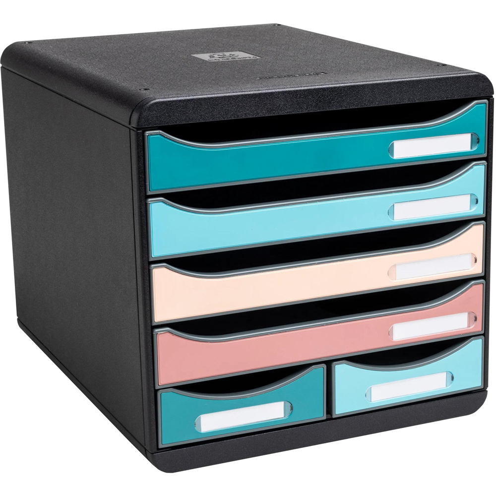 Exacompta Big Box Maxi Scandi 6 Drawer Multicolour Filing Module | Wilko