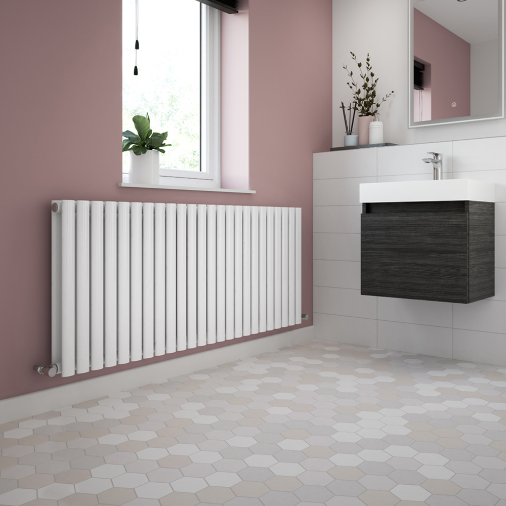 nuie Revive Anthracite Horizontal Double Panel Radiator 600 x 1398mm Image 2