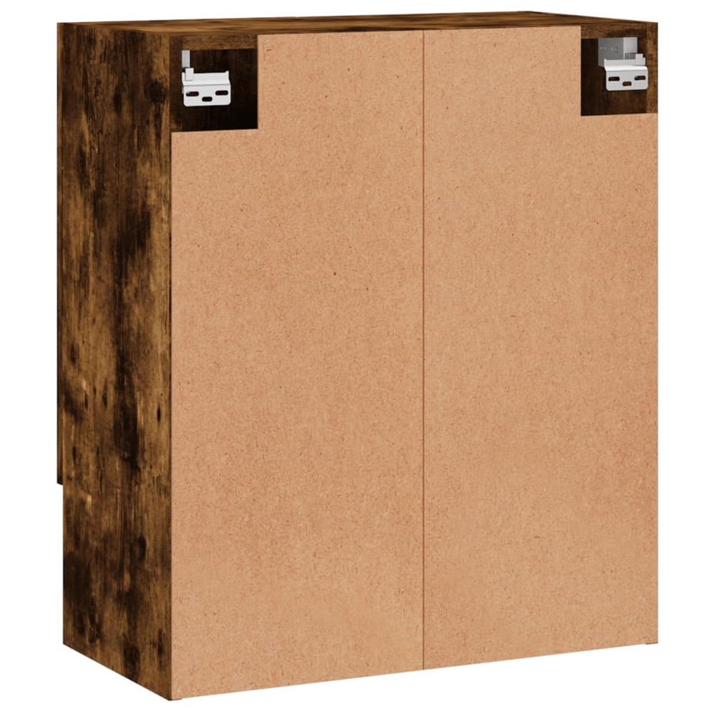 vidaXL 2 Door Single Shelf Smoked Oak Wall Cabinet Image 8