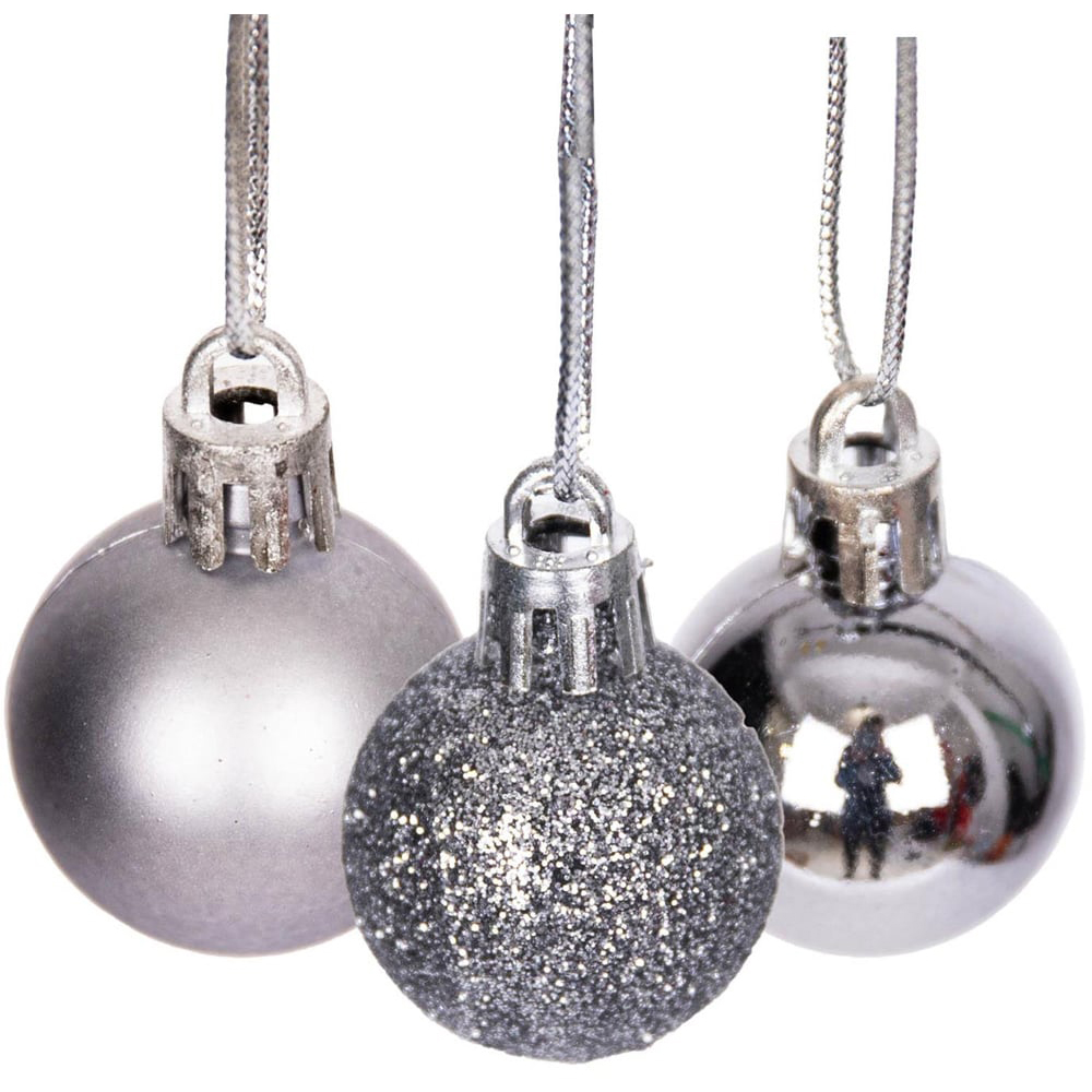 Shatchi 3cm Mid Grey Luxury Bauble 12 Pack Image 2