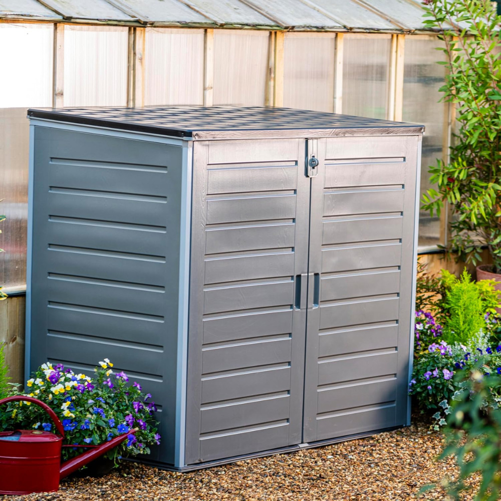 Garden Gear 1170L Grey Outdoor Storage Shed with Lift-Up Lid Image 5