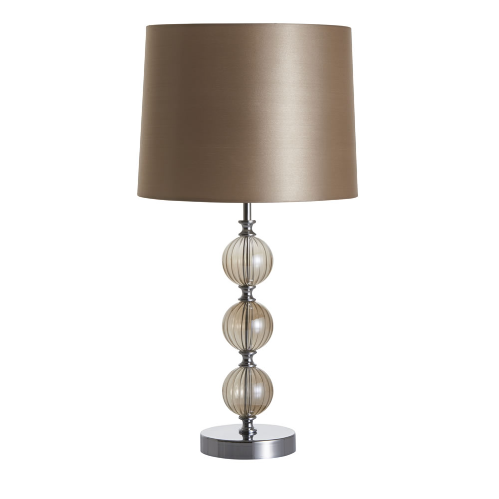 Wilko Champagne Gold Glass Table Lamp Image 3