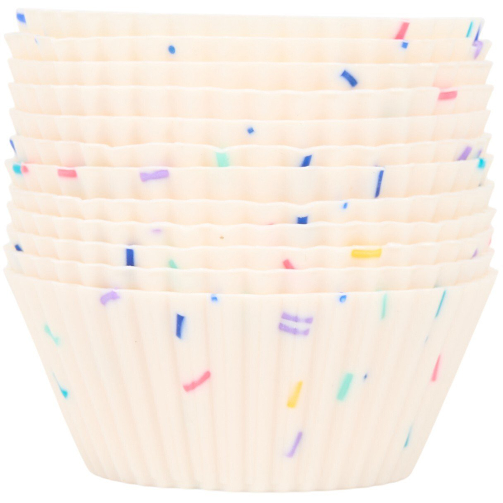 Set of 12 Sprinkles Silicone Cupcake Cases Neutral Image 1