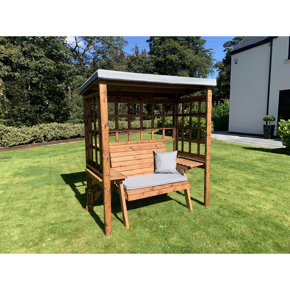Charles Taylor Wentworth 2 Seater Arbour with Grey Roof Cover Image 5