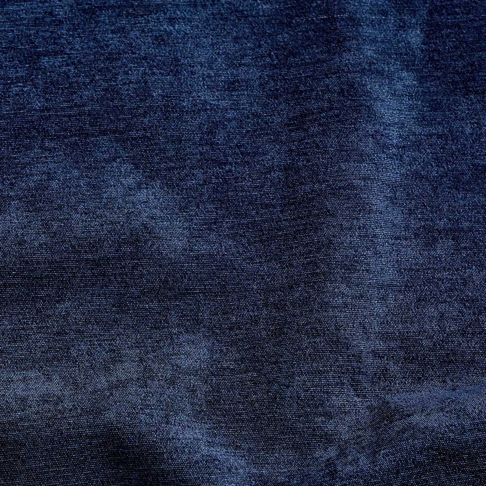 Alan Symonds Blue Chenille Blackout Ring Top Eyelet Curtains 168 x 229cm Image 5