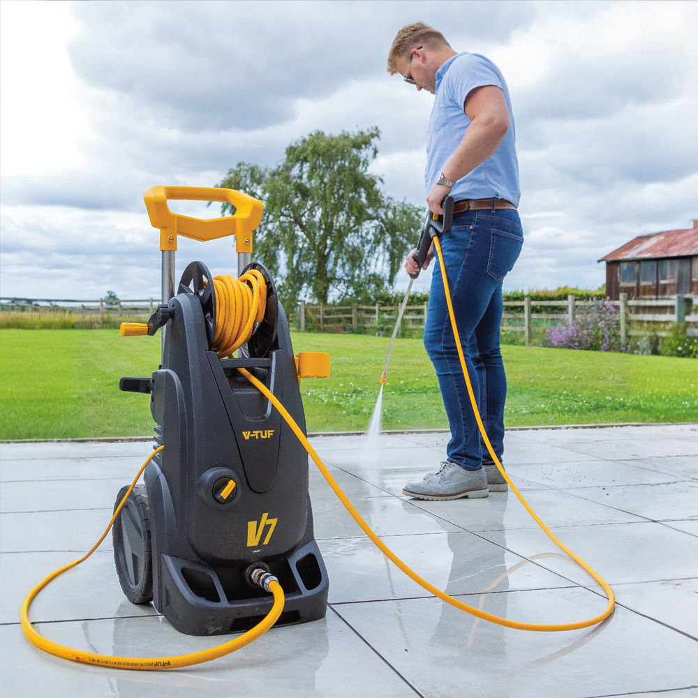 V-TUF V7 240v Tough DIY Electric Pressure Washer with Accessories and Hose Reel Image 6