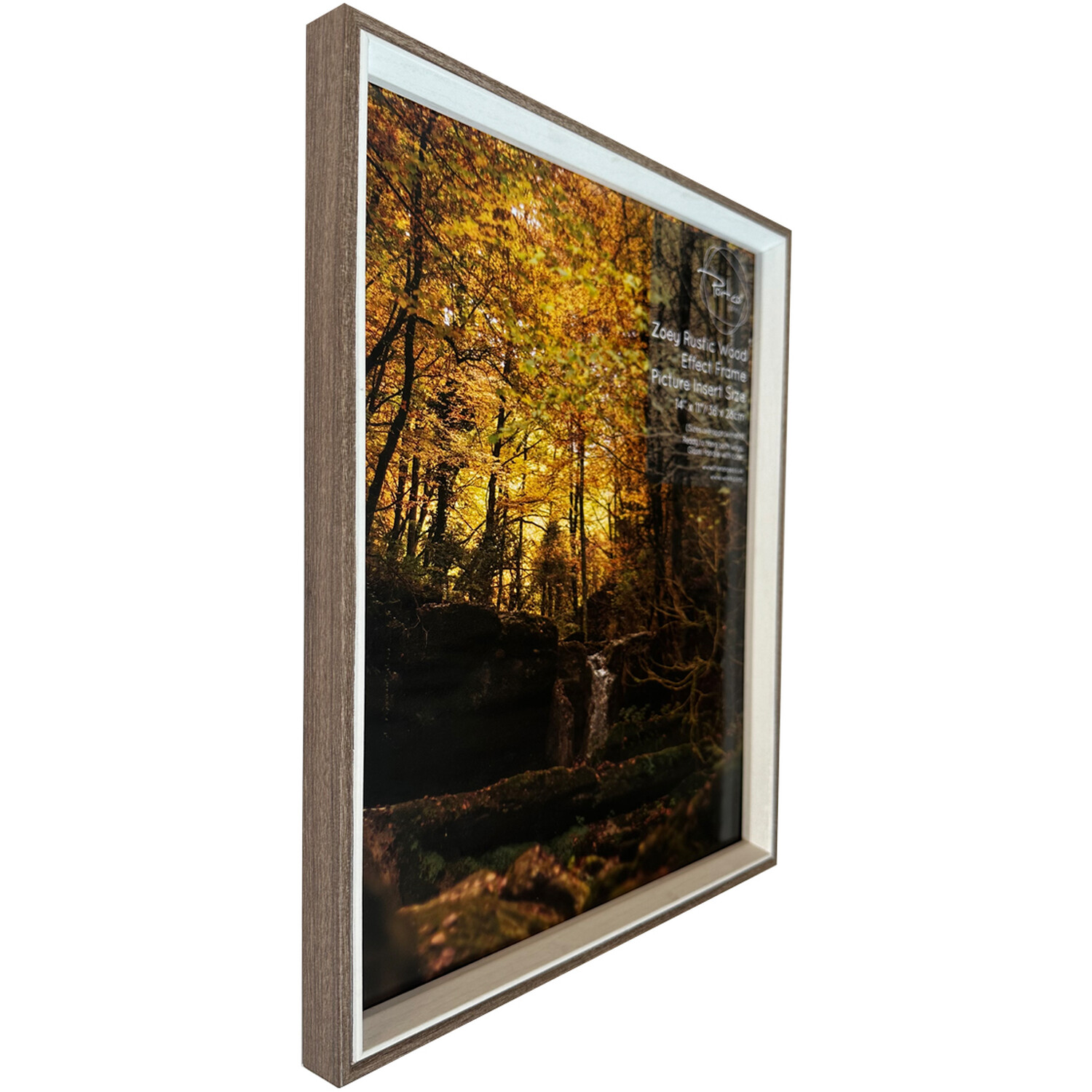 Zoey Rustic Wood Effect Frame - Brown / 14x11in Image 2