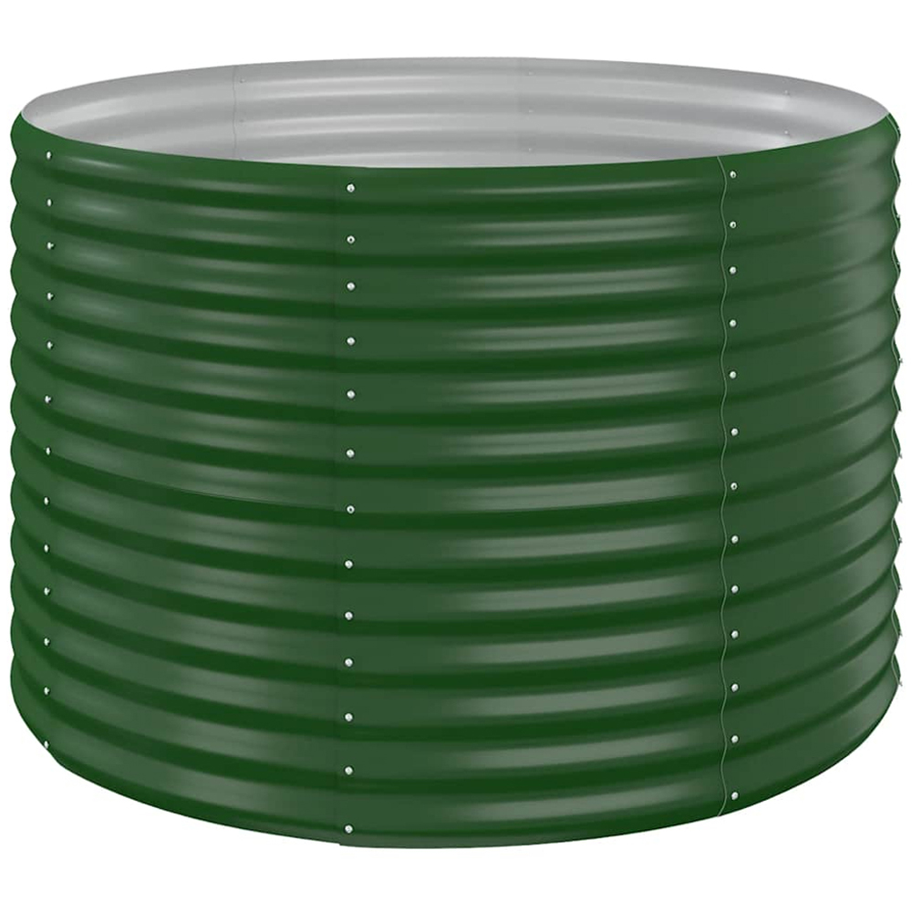 vidaXL Green Galvanised Steel Raised Garden Bed 68 x 100 x 100cm Image 1