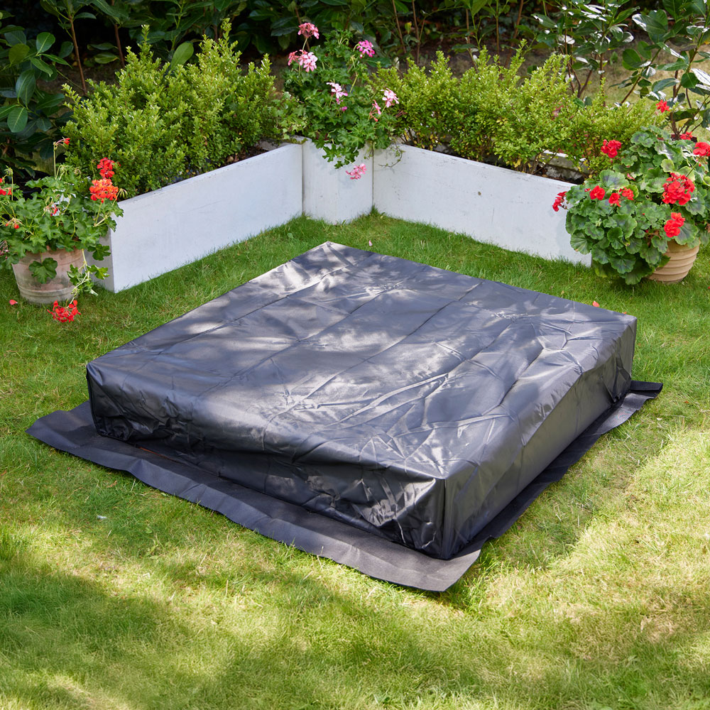 Liberty House Toys Kids Sandpit with Seating and Cover Image 8