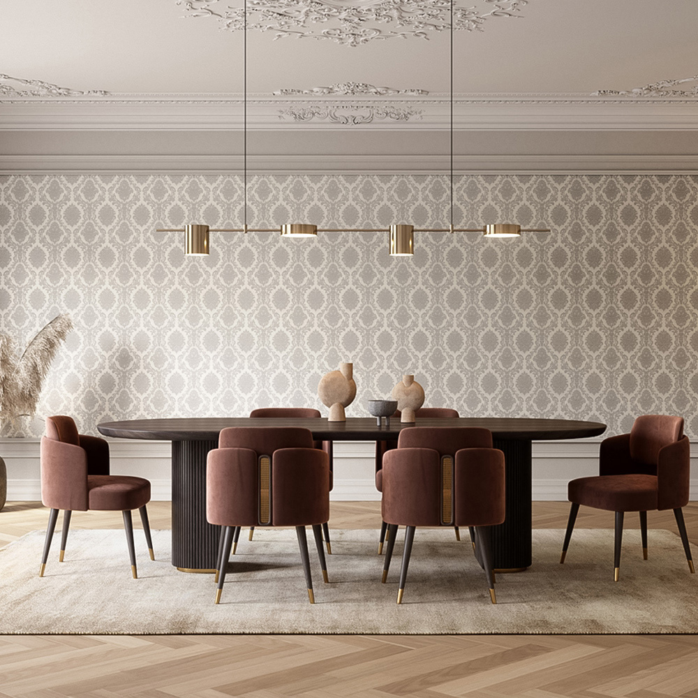 Erismann Decadent Damask Textured Taupe Vinyl Wallpaper Image 3