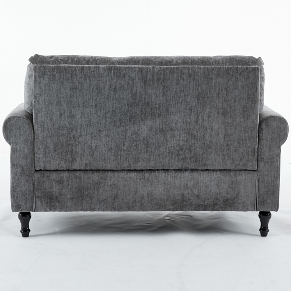 Furniture One 2 Seater Grey Mid Century Sofa Image 4