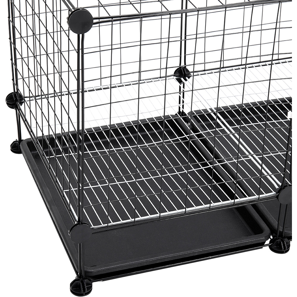H&O Direct Black Metal Mesh Dog Crate with 2 Trays 48cm Image 5