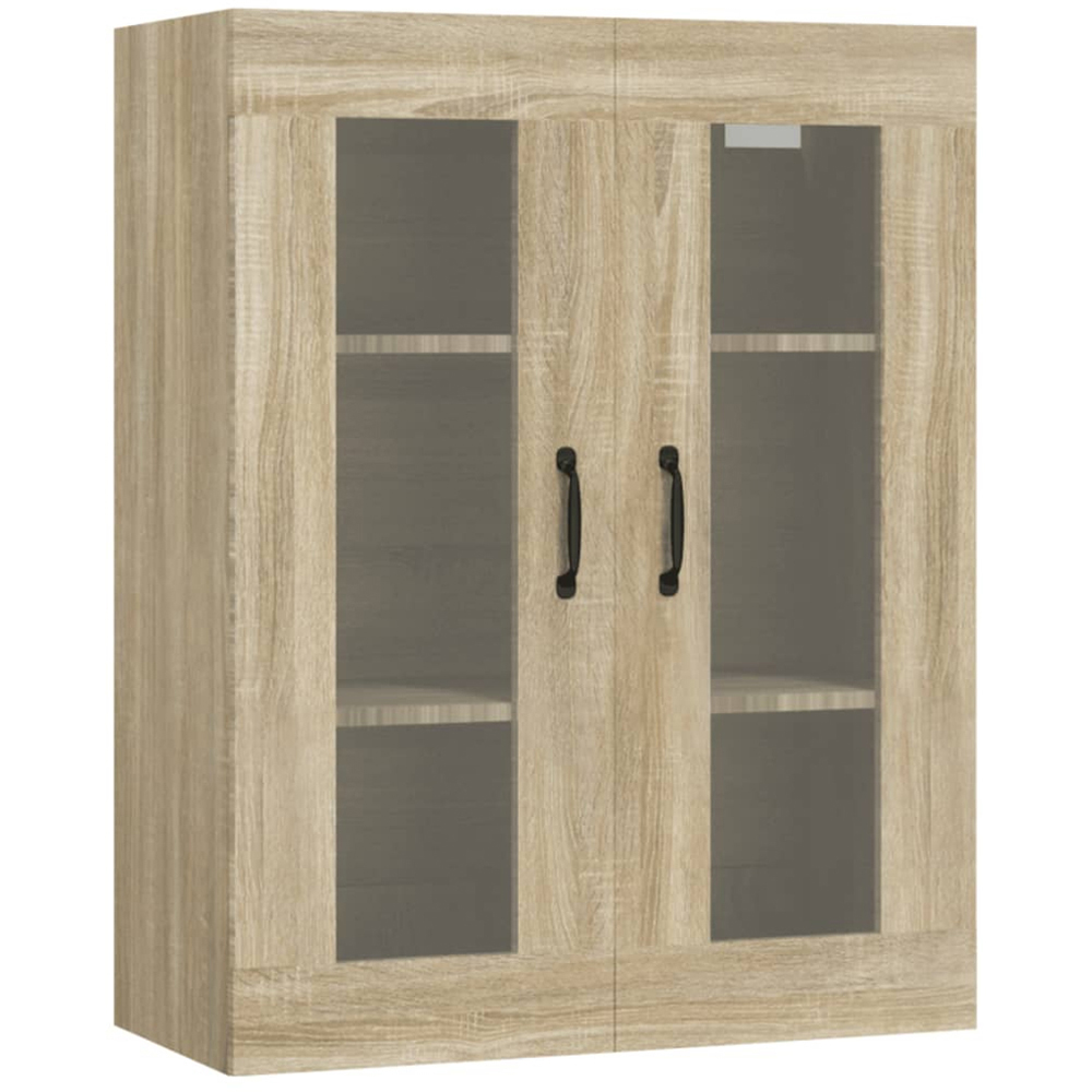 vidaXL 2 Door 3 Shelf Brown Sonoma Oak Hanging Wall Cabinet Image 2