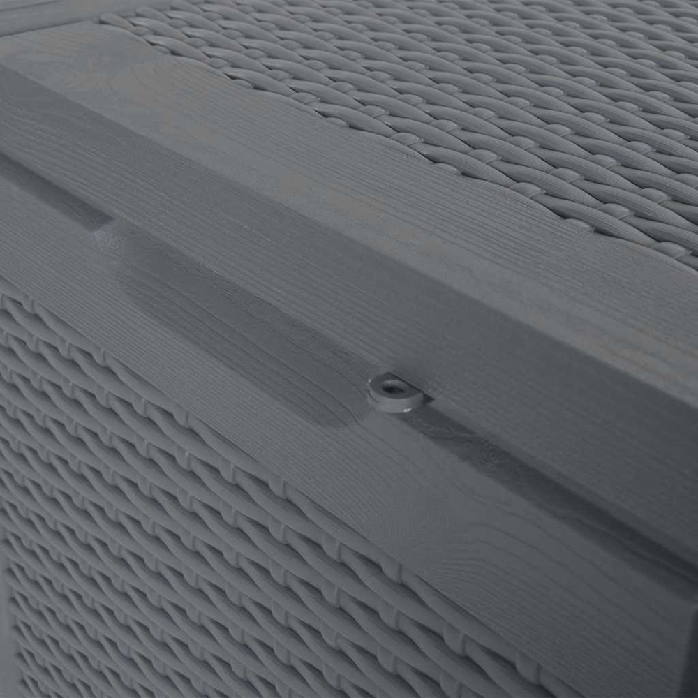 vidaXL 90L Grey Polypropylene Garden Storage Box Image 5