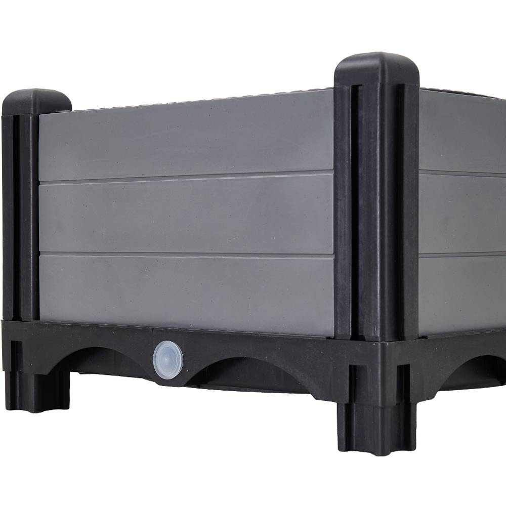 Living and Home Grey and Black Plastic Raised Garden Bed Kit 20 x 60 x 30cm Image 4