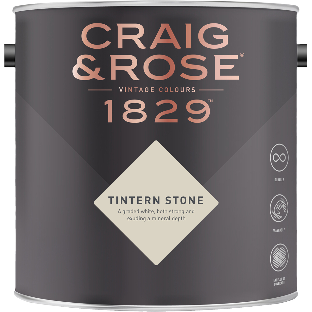 Craig & Rose Kitchen and Bathroom Tintern Stone Eggshell Paint 2.5L Image 2