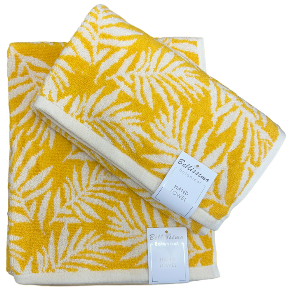 Bellissimo Botanical Ochre Hand Towel 2 Pack Image 1