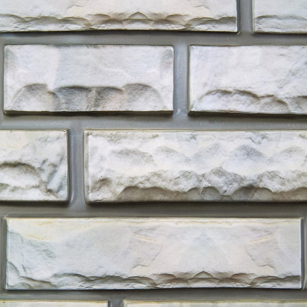 Living and Home Brick Effect Beige and Light Grey Self Adhesive Wall Sticker 10 Pack Image 7