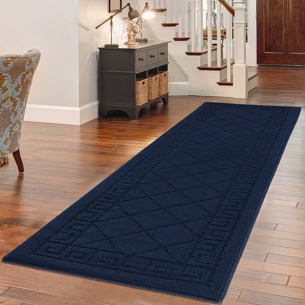 Smart Living Tribela Navy Gel Back Non-Slip Mat 60 x 220cm Image 2