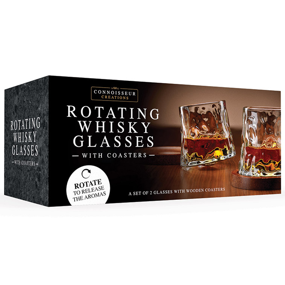 Red5 Rotating Whisky Glass with Coaster 2 Pack Image 4