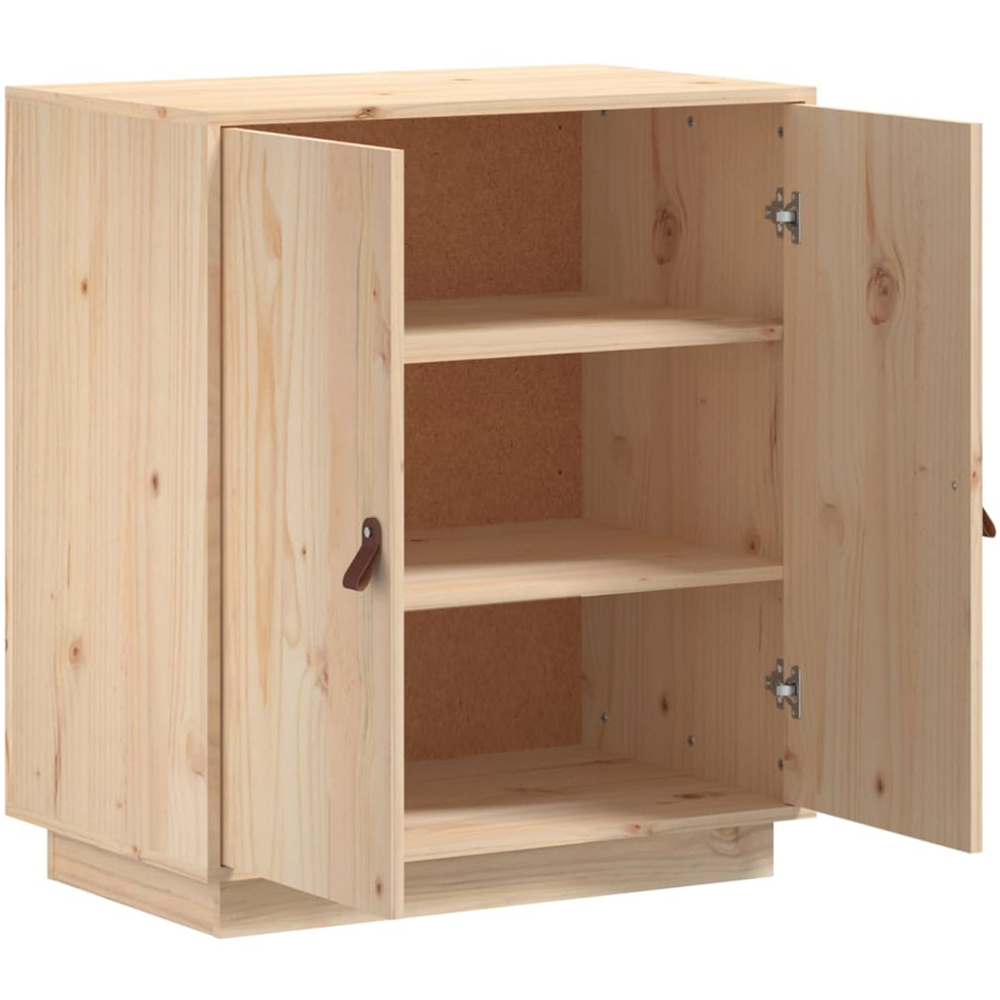 vidaXL 2 Door Natural Solid Pine Wood Sideboard Image 4