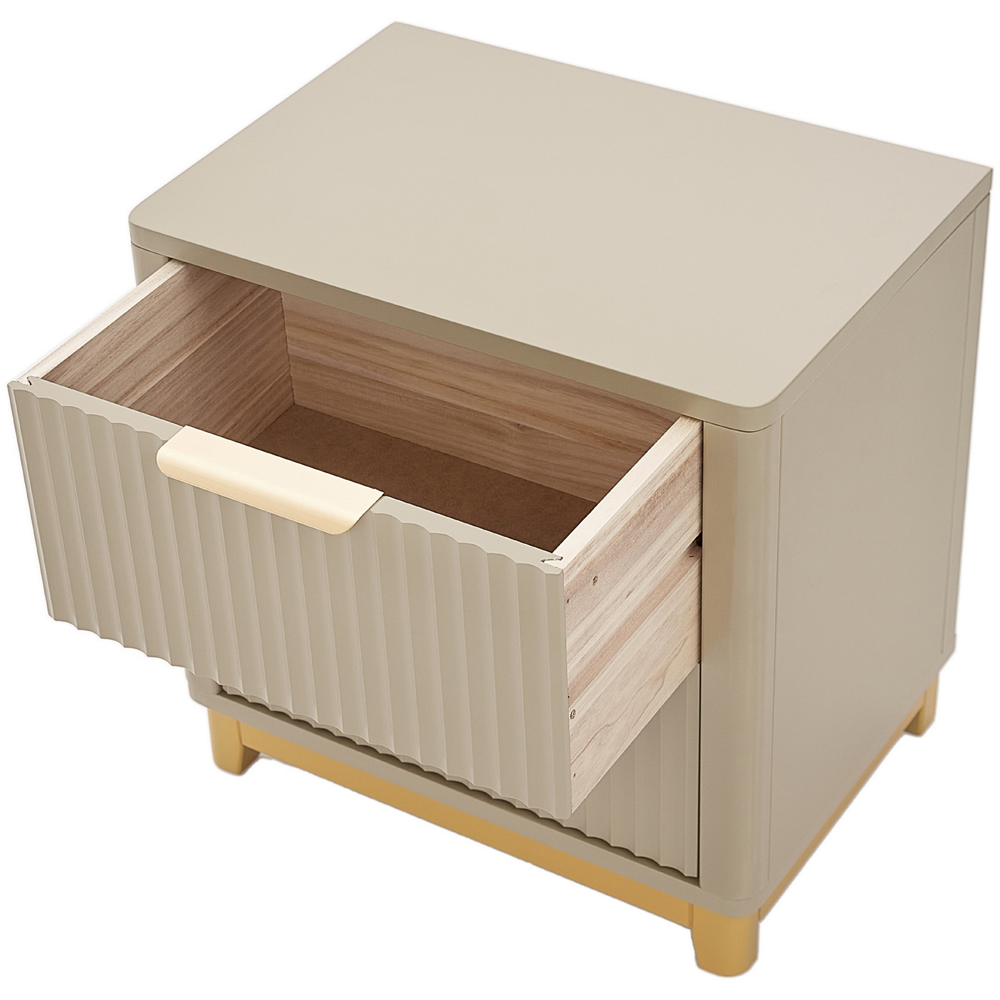 Molino 2 Drawer Clay Bedside Table Image 5