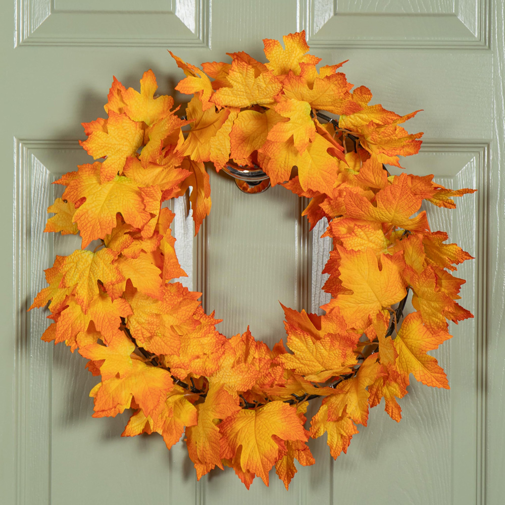 Samuel Alexander Faux Bright Autumn Wreath 50cm Image 9