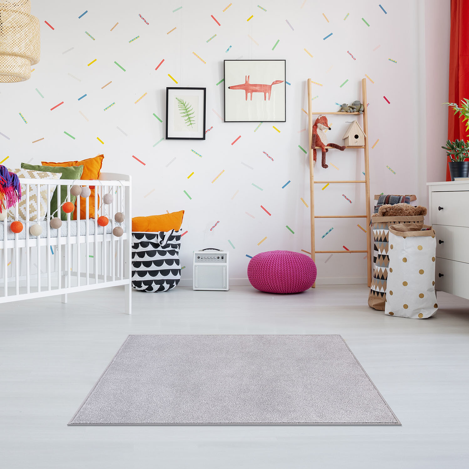 Glam Washable Rug - Silver Image 3