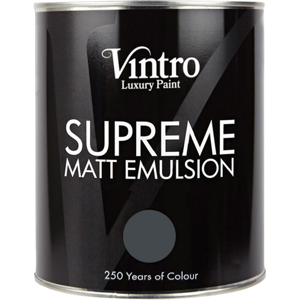 Vintro Paint Lowry Grey Matt Emulsion Interior Paint 1L Image 2